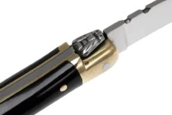 Laguiole En Aubrac Mini Navaja, De Cuerno De Búfalo L0207BUL -Luz de Acero AUL0207BUL 05 laguiole en aubrac ktaul0207bul 05