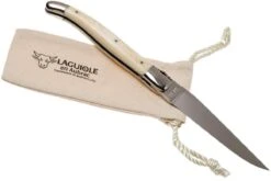 Laguiole En Aubrac Classic 12cm De Hueso Blanco L0212OSI-FSI1 -Luz de Acero AUL0212OSI FSI1 09 laguiole en aubrac aul0212osi fsi1 09
