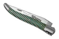 Laguiole En Aubrac Samba Turquoise L0212SATIF Madera De Samba Turquesa, Mate, Navaja Laguiole, 12 Cm -Luz de Acero AUL0212SATIF 04 laguioleaubrac