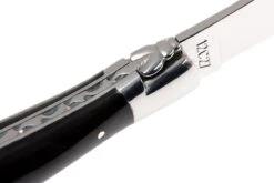 Laguiole En Aubrac 12cm Navaja Con Sacacorcho, De Cuerno De Búfalo L0312BUI-FSI1 -Luz de Acero AUL0312BUI FSI1 06 laguiole en aubrac aul0312bui fsi1 06