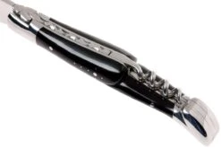 Laguiole En Aubrac 12cm Navaja Con Sacacorcho, De Cuerno De Búfalo L0312BUI-FSI1 -Luz de Acero AUL0312BUI FSI1 07 laguiole en aubrac aul0312bui fsi1 07