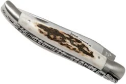 Laguiole En Aubrac 12cm Double Plates, Stag Horn Limado A Mano, L0712BCI/FSB1 -Luz de Acero AUL0712BCI FSB1 04 laguiole en aubrac