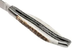 Laguiole En Aubrac 12cm Double Plates, Stag Horn Limado A Mano, L0712BCI/FSB1 -Luz de Acero AUL0712BCI FSB1 05 laguiole en aubrac