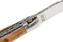 Laguiole En Aubrac 12cm Double Plates, Olive Burl Limado A Mano, L0712LLI-FSJ1 -Luz de Acero AUL0712LLI FSJ1 04 laguiole en aubrac aul0712lli fsj1 04