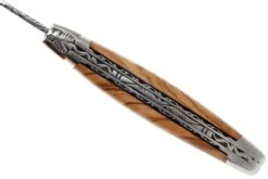 Laguiole En Aubrac 12cm Double Plates, Olive Burl Limado A Mano, L0712LLI-FSJ1 -Luz de Acero AUL0712LLI FSJ1 06 laguiole en aubrac aul0712lli fsj1 06