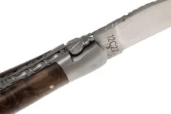 Laguiole En Aubrac 12cm Double Plates, Walnut Burl Limado A Mano, L0712LYI-FSB1 -Luz de Acero AUL0712LYI FSB1 04 laguiole en aubrac aul0712lyi fsb1 04