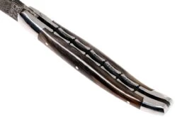 Laguiole En Aubrac 12 Cm Navaja Damascata, Full Handle Cuerno L0712PCI-FFI1 -Luz de Acero AUL0712PCI FFI1 05 laguiole en aubrac aul0712pci ffi1 05