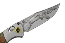 Benchmade Mini Crooked River Mallard Limited Edition Artist Series 15085-2203, Navaja De Caza, Casey Underwood Diseño -Luz de Acero BE15085 2203 05 benchmade