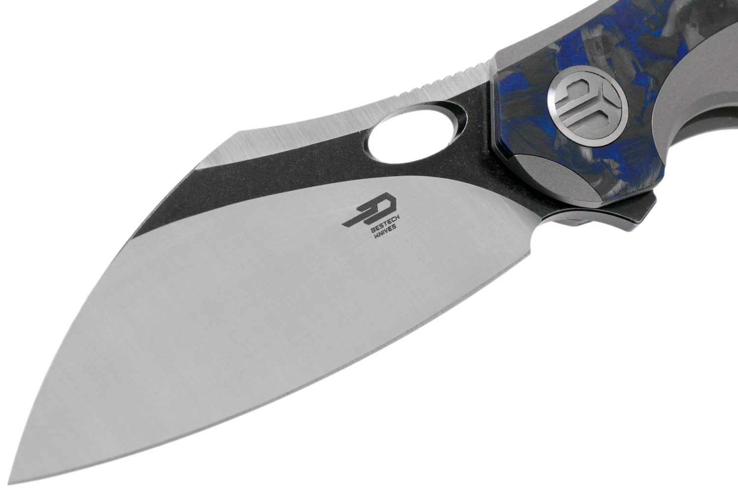 Bestech Nogard BT2105A Titanium, Blue Marble Fibra De Carbono Navaja, Kombou Design 5 Bestech Nogard BT2105A Titanium, Blue Marble Fibra De Carbono Navaja, Kombou Design - Imagen 3