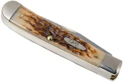 Case Trapper Amber Jigged Bone, 00164, 6254 SS Navaja -Luz de Acero CE164 05 case ce164 05