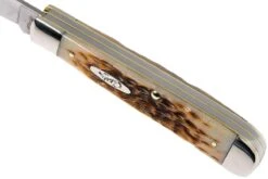 Case Trapper Amber Jigged Bone, 00164, 6254 SS Navaja -Luz de Acero CE164 08 case ce164 08