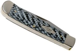 Case Medium Trapper White & Black Carbon Fiber-G10 Weave Smooth, 38920 10254 SS Navaja -Luz de Acero CE38920 04 case