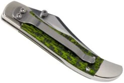 Case Kickstart Mid Folding Hunter Green & Black Carbon Fibre-G10 Weave Smooth, 50711, 101265AC SS Navaja -Luz de Acero CE50711 04 case