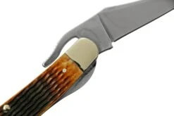 Case RussLock 52850 Rogers Corn Cob Jig Antique Bone, Navaja -Luz de Acero CE52850 05 case