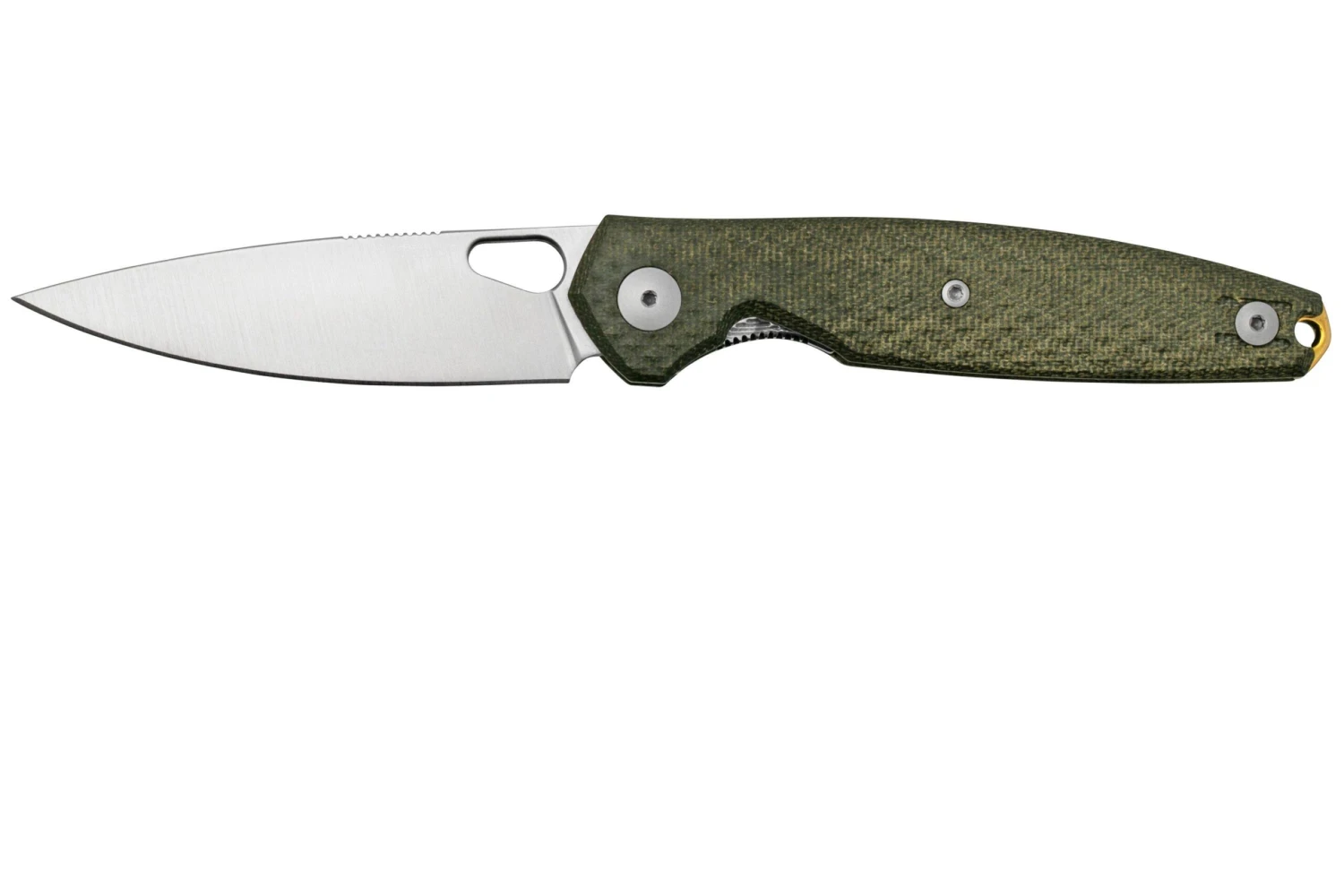 GiantMouse ACE REO Green Canvas Micarta Satin Magnacut, Navaja 3 GiantMouse ACE REO Green Canvas Micarta Satin Magnacut, Navaja