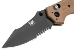 Heckler & Koch Exemplar 54153 Dark Earth Serrated, Navaja -Luz de Acero HE54153 03 hecklerkoch