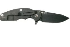 Rick Hinderer Jurassic Slicer Battle Black, Blue/Black G10 CPM 20CV Navaja -Luz de Acero HRK JU SL BBL BB 02 rick hinderer knives