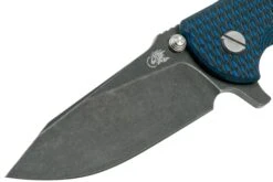 Rick Hinderer Jurassic Slicer Battle Black, Blue/Black G10 CPM 20CV Navaja -Luz de Acero HRK JU SL BBL BB 03 rick hinderer knives