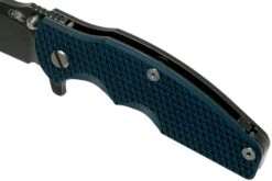 Rick Hinderer Jurassic Slicer Battle Black, Blue/Black G10 CPM 20CV Navaja -Luz de Acero HRK JU SL BBL BB 07 rick hinderer knives