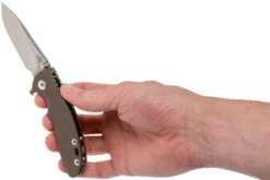 Rick Hinderer XM18 3” Skinny Slicer Linerlock, Flat Dark Earth G10 Navaja -Luz de Acero HRK XM18 3 SKSLSW FD 08 rick hinderer knives