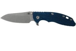 Rick Hinderer XM18 3.5 Skinny Sheepsfoot 20CV Working Finish, Blue/Black G10 Navaja"