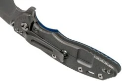 Rick Hinderer XM18 3.5 Skinny Sheepsfoot 20CV Working Finish, Blue/Black G10 Navaja" -Luz de Acero HRK XM18 35 SSWF BB 05 rick hinderer knives