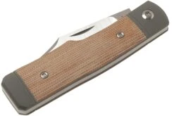 Jack Wolf Sharpshooter Jack, Natural Canvas Micarta SHSH-MNA Navaja Slipjoint -Luz de Acero JW SHSH MNA 06 jack