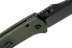 Kansept Main Street T1015A2 Black, Green Micarta Navaja, Diseño Dirk Pinkerton -Luz de Acero KST1015A2 06 kansept knives