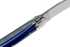 Forge Laguiole 1211INTCBLEB 11cm, Azul Micarta, Navaja Laguiole -Luz de Acero LA1211INTCBLEB 06 forge de laguiole