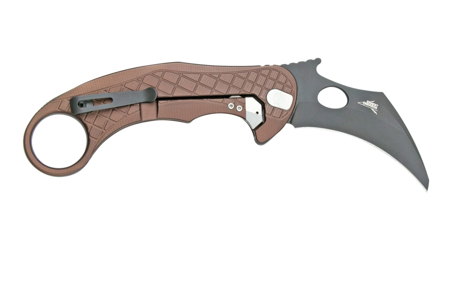 LionSteel L.E.One LE1-A-EB MagnaCut, Black, Earth Brown Aluminium, Navaja Karambit 4 LionSteel L.E.One LE1-A-EB MagnaCut, Black, Earth Brown Aluminium, Navaja Karambit - Imagen 2