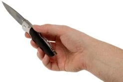 Mcusta MC-144G Shinra Mixture Teana, Black Pakkawood, Cuchillo De Caballero -Luz de Acero MC 0144G 08 mcusta