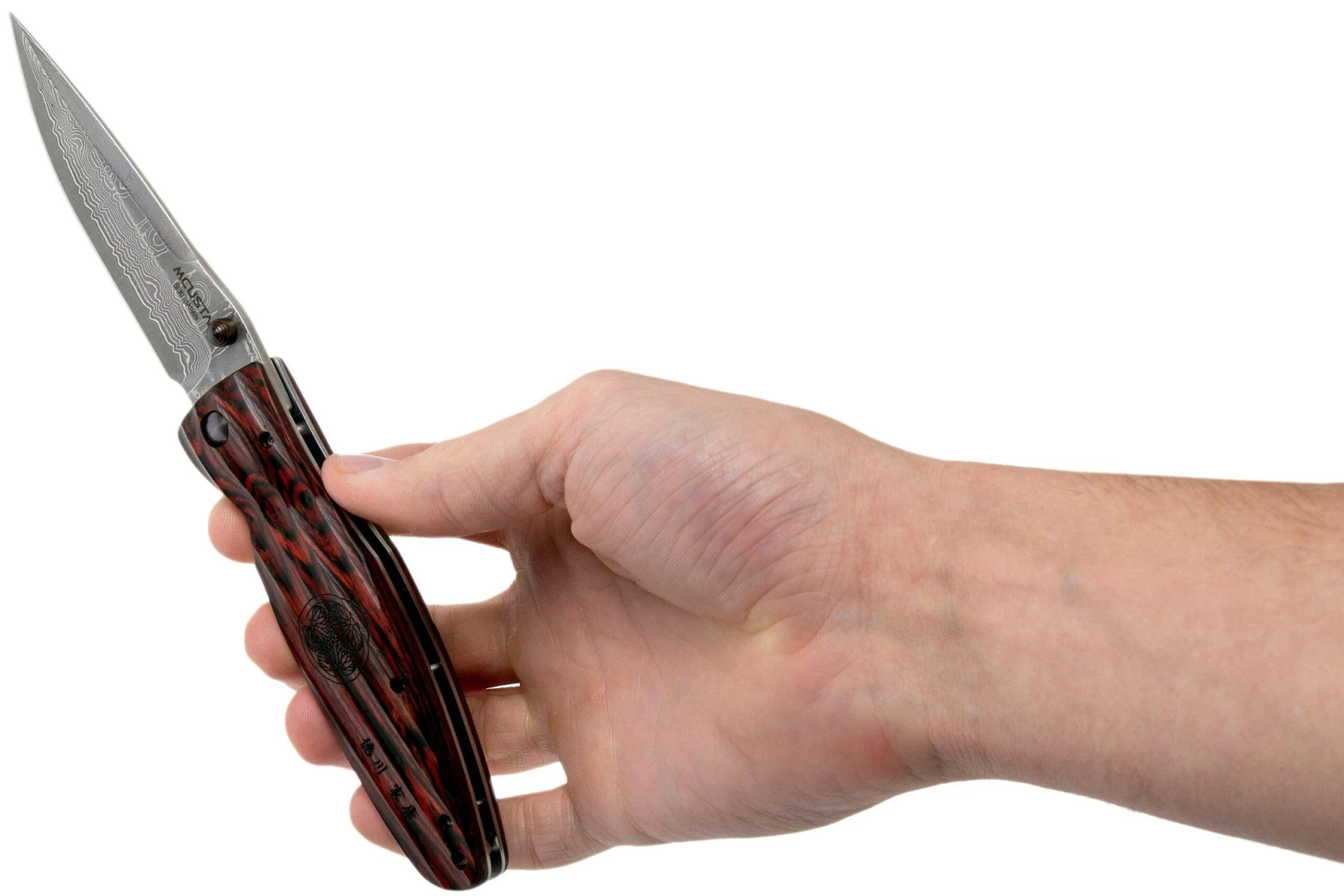 Mcusta MC-0183D Sengoku Tokugawa Ieyasu, Red Pakkawood Handle, Cuchillo De Caballero 10 Mcusta MC-0183D Sengoku Tokugawa Ieyasu, Red Pakkawood Handle, Cuchillo De Caballero - Imagen 8