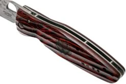 Mcusta MC-0183G Sengoku Tokugawa Leyasu SPG2, Red Pakkawood, Cuchillo De Caballero -Luz de Acero MC 0183G 07 mcusta