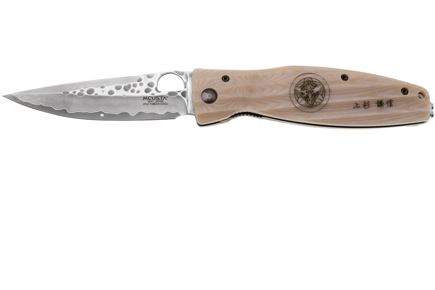 Mcusta MC-0185G Sengoku Uesugi Kenshin SPG2, White Micarta, Cuchillo De Caballero 3 Mcusta MC-0185G Sengoku Uesugi Kenshin SPG2, White Micarta, Cuchillo De Caballero