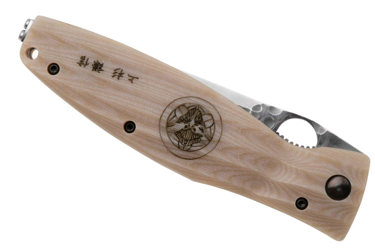 Mcusta MC-0185G Sengoku Uesugi Kenshin SPG2, White Micarta, Cuchillo De Caballero 8 Mcusta MC-0185G Sengoku Uesugi Kenshin SPG2, White Micarta, Cuchillo De Caballero - Imagen 6