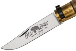 Old Bear Classical Carved Walnut S, 9307-17-LNI Navaja -Luz de Acero OB9307 17 LNI 03 oldbear