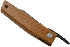 Ohta FK5 Higonokami-navaja, Natural Canvas Micarta -Luz de Acero OHTA OFF FK5 M N 04 ohta knives