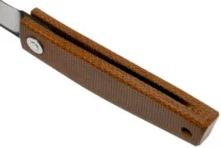 Ohta FK5 Higonokami-navaja, Natural Canvas Micarta -Luz de Acero OHTA OFF FK5 M N 05 ohta knives