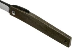 Ohta FK9 Higonokami-navaja, Green Canvas Micarta -Luz de Acero OHTA OFF FK9 M G 07 ohta knives
