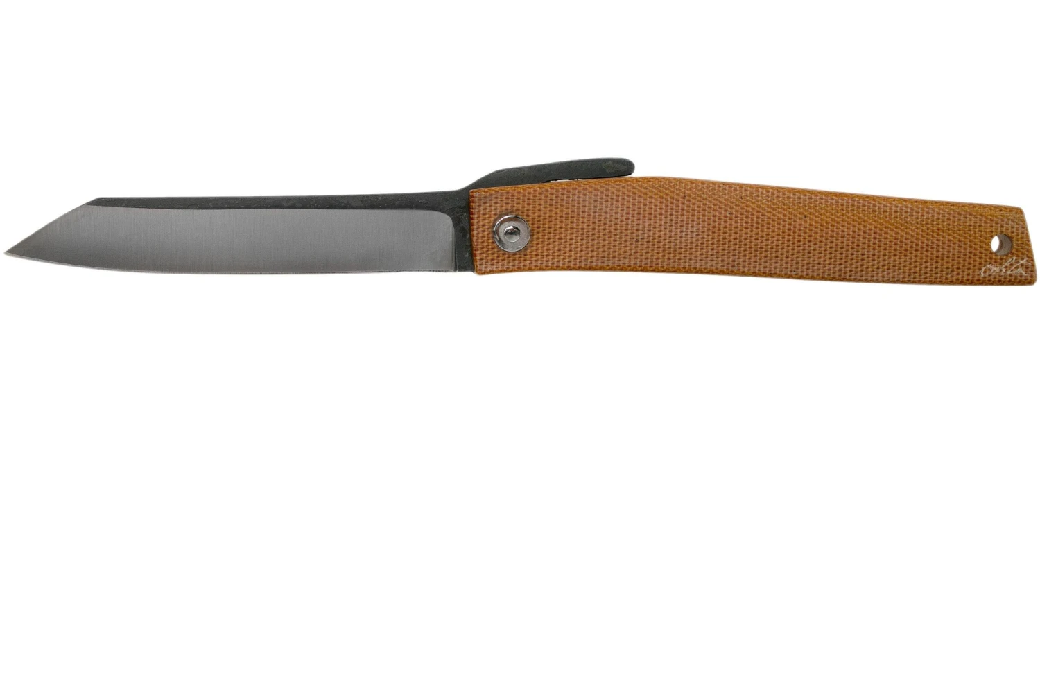 Ohta FK9 Higonokami-navaja, Natural Canvas Micarta 3 Ohta FK9 Higonokami-navaja, Natural Canvas Micarta