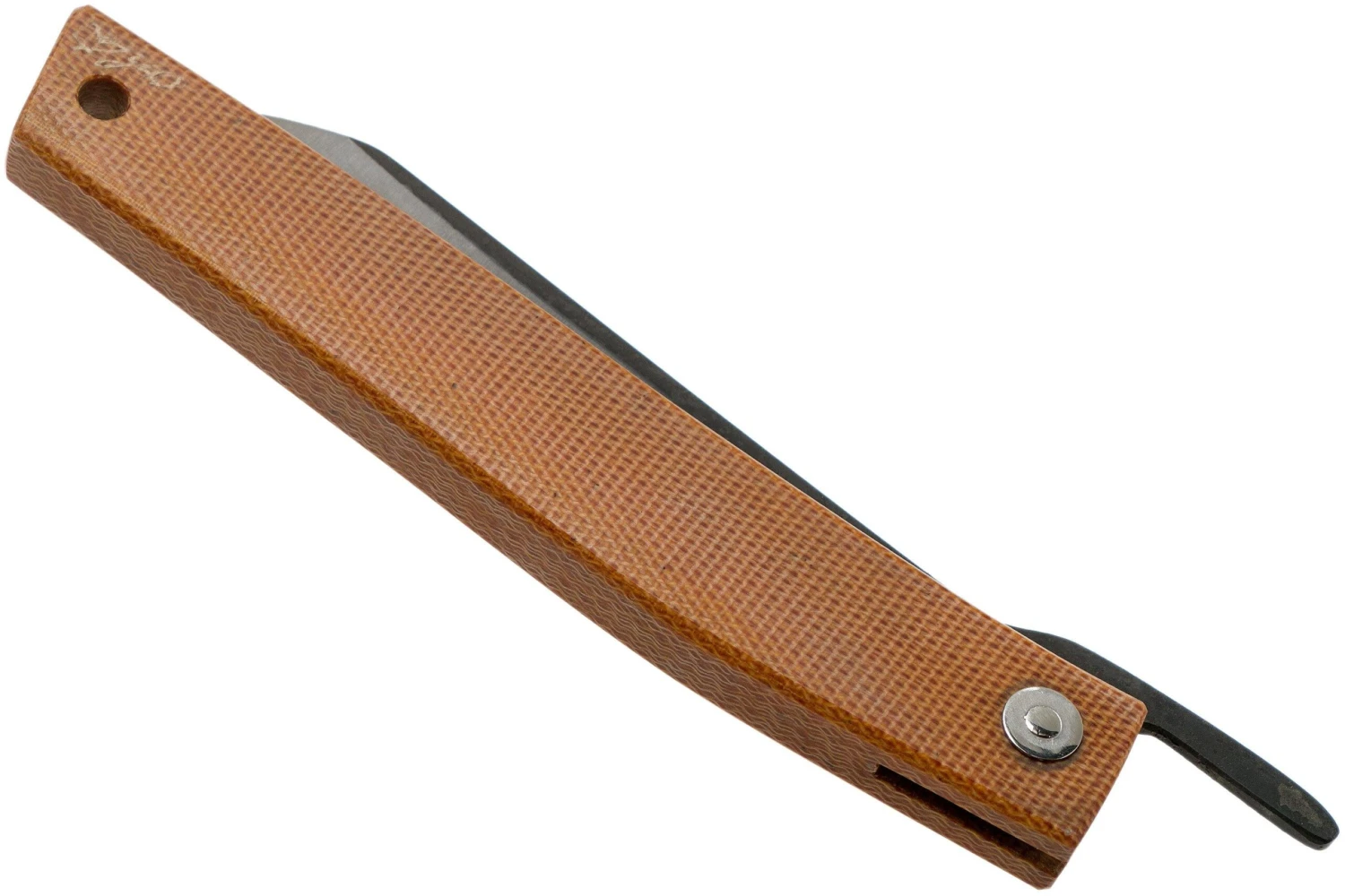 Ohta FK9 Higonokami-navaja, Natural Canvas Micarta 6 Ohta FK9 Higonokami-navaja, Natural Canvas Micarta - Imagen 4