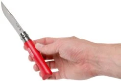 Opinel Navaja No. 08RV Red, Acero Inoxidable, Longitud De La Cuchilla 8,5 Cm -Luz de Acero OP001981 07 opinel