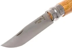 Opinel Navaja No. 8 Luxury Range, Acero Inoxidable, Madera De Olivo -Luz de Acero OP002023 03 opinel op002023 03