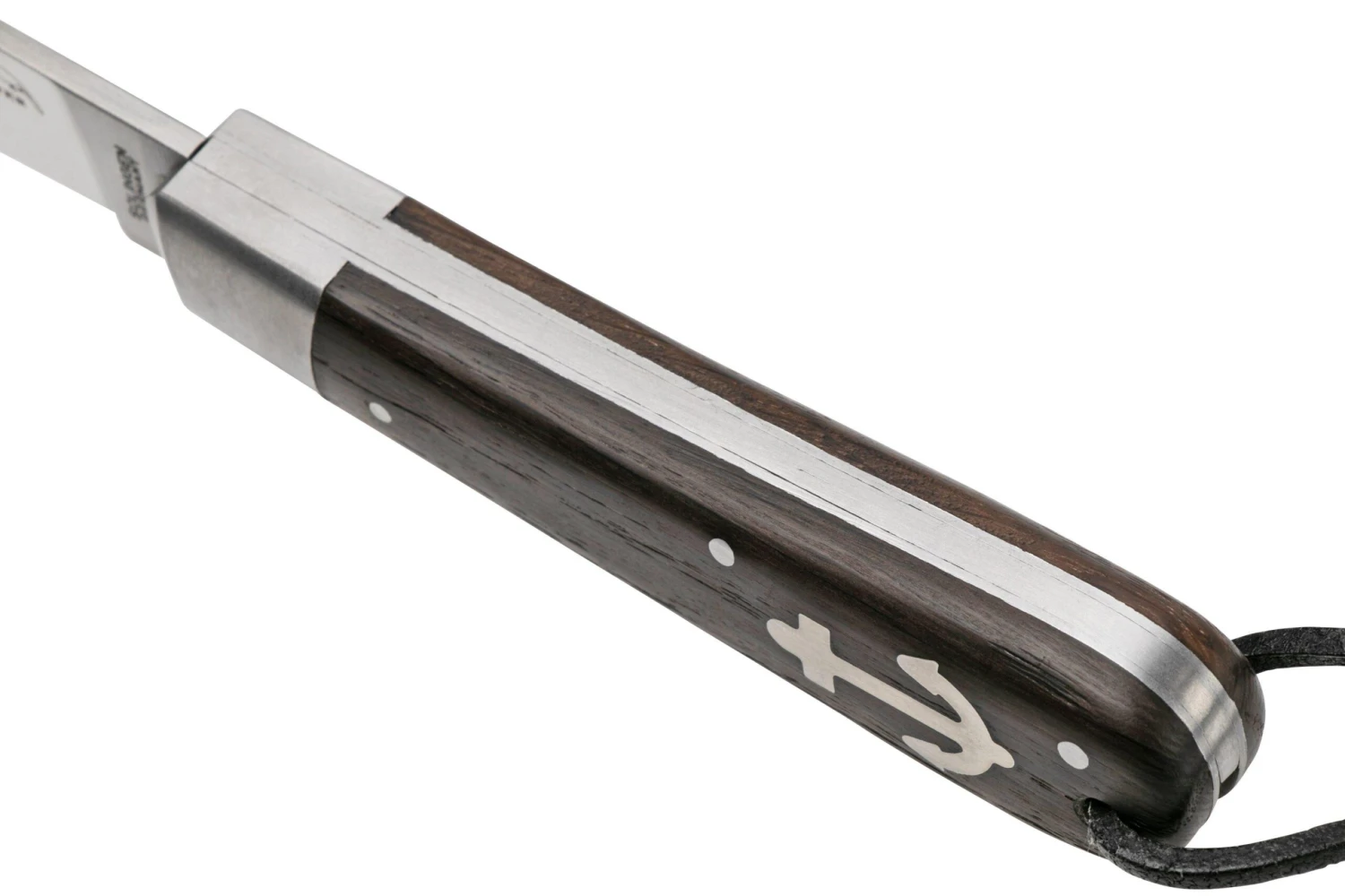 Otter Anchor Knife 172 LB Large Carbon, Smoked Oak, Stainless Anchor, Leather Strap, Navaja 9 Otter Anchor Knife 172 LB Large Carbon, Smoked Oak, Stainless Anchor, Leather Strap, Navaja - Imagen 7