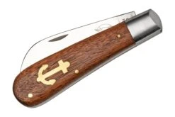 Otter Anchor Knife 173 R Large Stainless, Sapeli, Brass Anchor, Navaja -Luz de Acero OR173R 04 otter