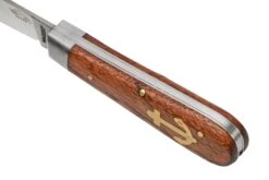 Otter Anchor Knife 174 Small Carbon, Sapeli, Brass Anchor, Navaja -Luz de Acero OR174 07 otter