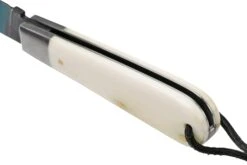 Otter Anchor Knife SET 173 KN Large Blued Carbon, Bone, Brass Anchor, Leather Strap Navaja -Luz de Acero ORSET173KN 04 otter