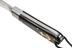 Otter Anchor Knife SET 173 Large Stainless, Grenadilla, Brass Anchor, Leather Strap Navaja 16 Otter Anchor Knife SET 173 Large Stainless, Grenadilla, Brass Anchor, Leather Strap Navaja -Luz de Acero ORSET173 06 otter