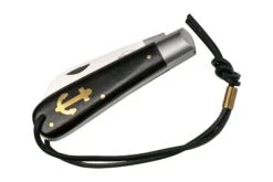 Otter Anchor Knife SET 173 Large Stainless, Grenadilla, Brass Anchor, Leather Strap Navaja 17 Otter Anchor Knife SET 173 Large Stainless, Grenadilla, Brass Anchor, Leather Strap Navaja -Luz de Acero ORSET173 07 otter