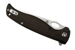 QSP Knife Gavial, QS126-D1 Satin D2, Dark Brown Micarta Navaja -Luz de Acero QS126 D1 06 qsp